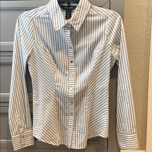 WHBM black and white shirt